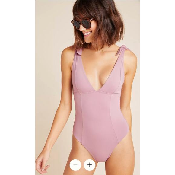 L Space Isabelle One-Piece Swimsuit Womens Muave Pink Size 10 - Picture 14 of 14